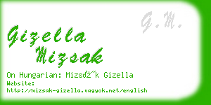 gizella mizsak business card